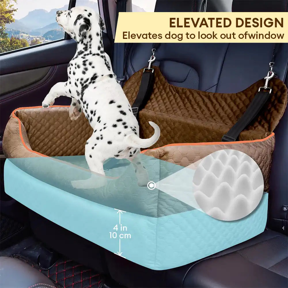 Seguridad de viaje lavable portátil Cama de asiento de refuerzo para perros grandes para asiento trasero