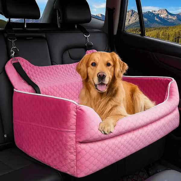Portable Washable Travel Safety Large Dog Car Booster Seat Bed for Back Seat