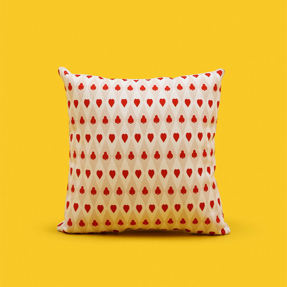 Retro Red Heart Poker Haustiersofa, voll stützendes Hundesofa