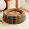 Round Plush Comfort Dog Bed With Raised Sides - Cuddling Bed