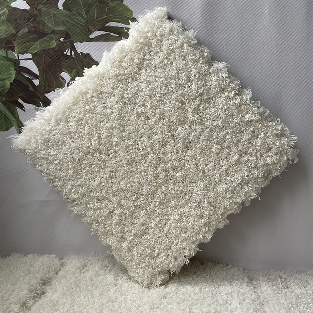 Shaggy Plush Washable Interlocking Home Area Rug Tiles