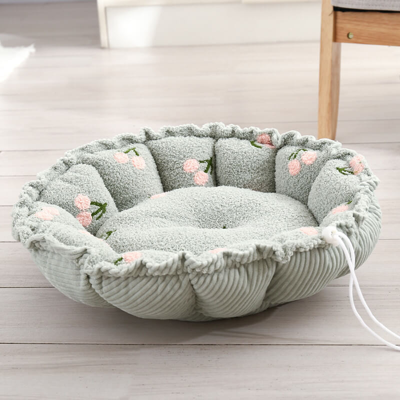 Soft Drawstring Design Fruit-Themed Cat Bed