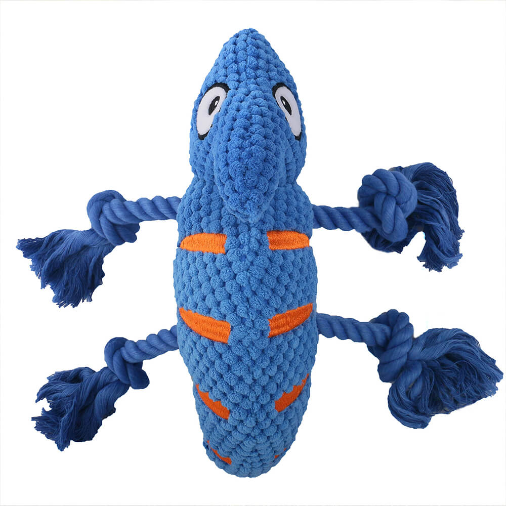 Soft & Colorful Plush Chameleon Squeaky Dog Toy