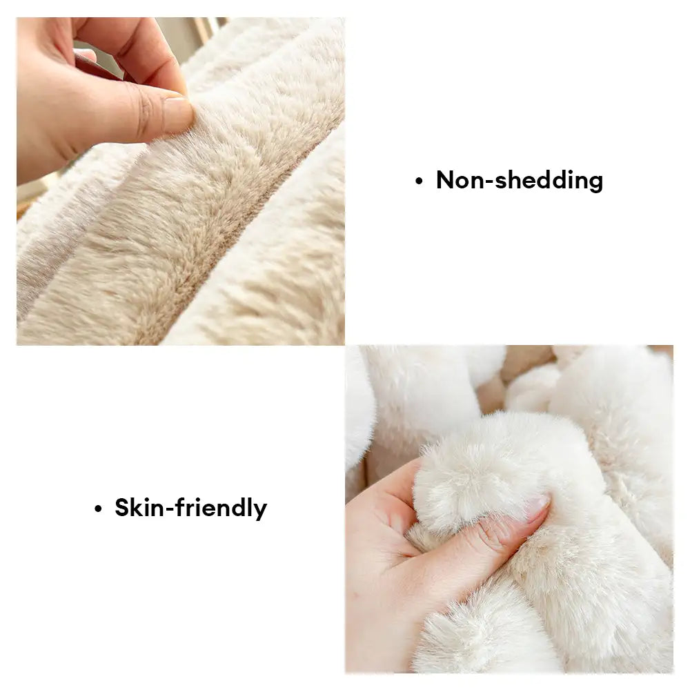 Softness Faux Rabbit Fur Warming Pillow Dog Bed - Cozy Cloud