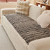 Solid-Color Fluffy Sofa Decor Thickened Couch Cover