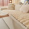 Solid-Color Fluffy Sofa Decor Thickened Couch Cover