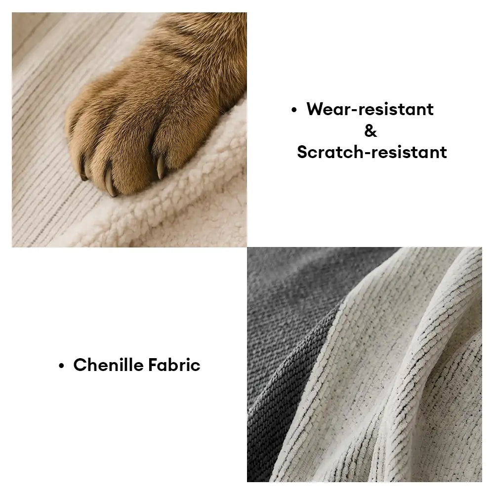 Stripe Art Scratch Scratch Chenille Multifuncional Sofa Protector Couch Cubierta