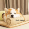 Teddy Fluffy Deep Sleep Large Space Pillow Dog Bed - Honey Amber