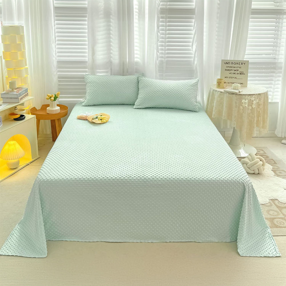 Ultra-Soft Solid Color Cozy Massage Touch Flat Sheet