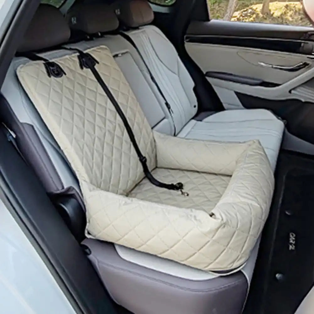 Water-Repellent PU Leather Scratch-Resistant Car Travel Dog Car Seat Bed