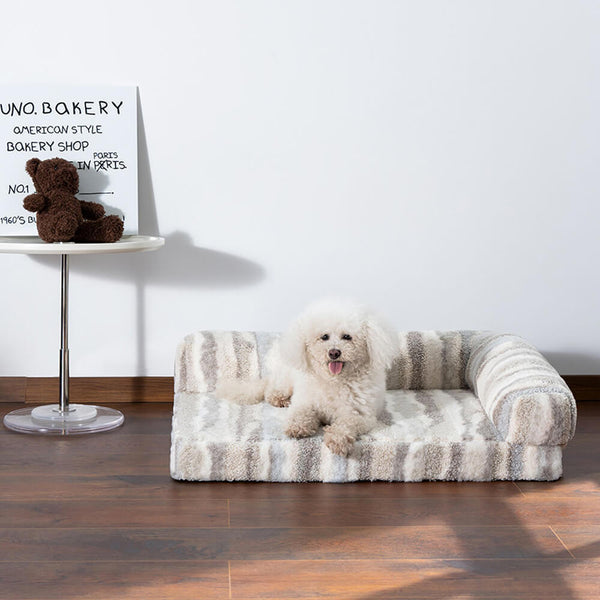 Patrón de cebra grande Bedera de almohada ortopédica y gato de perros y gatos