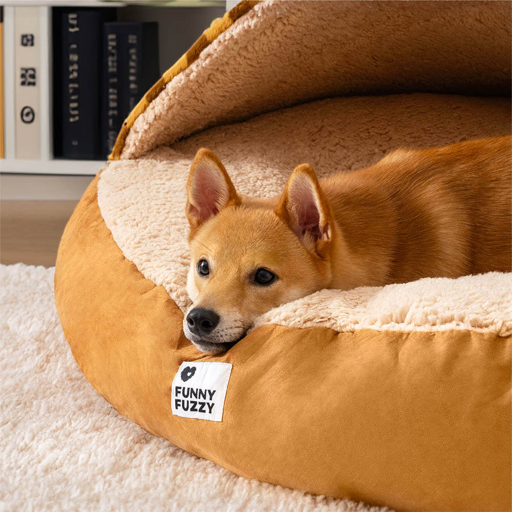 Cama nido para mascotas con dosel redondo Dream Hideaway para perros