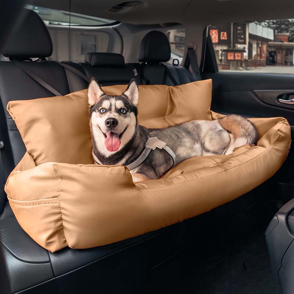 Cama para asiento trasero de coche para perros mediano y grande impermeable de seguridad con refuerzo de viaje