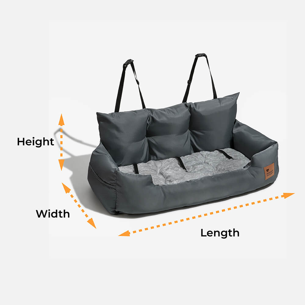 Cama para asiento trasero de coche para perros mediano y grande impermeable de seguridad con refuerzo de viaje