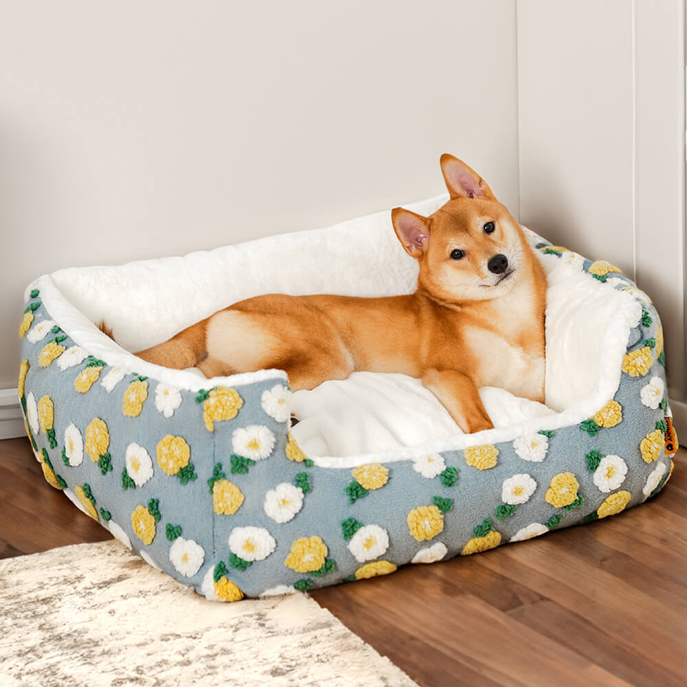 Ultra Cozy Handmade Woolen Tufting Dog & Cat Bed