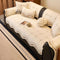 Wavy Pattern Anti-Scratch Plush Couch Cover