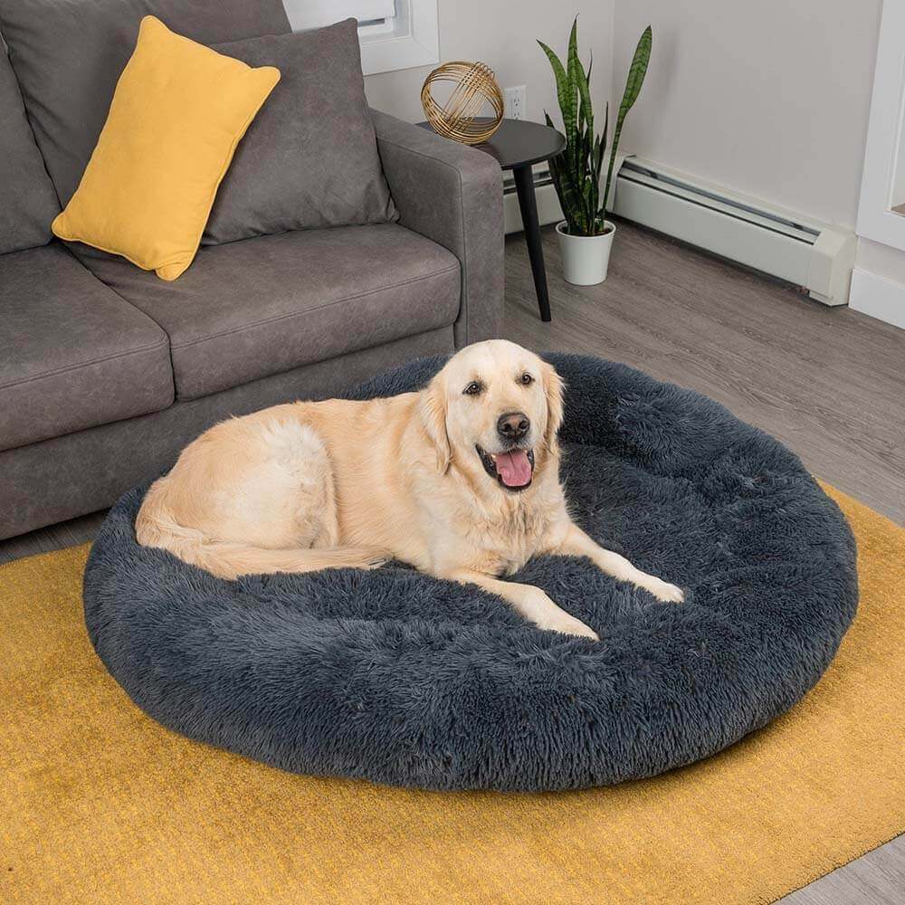 Lit rond et moelleux pour chien