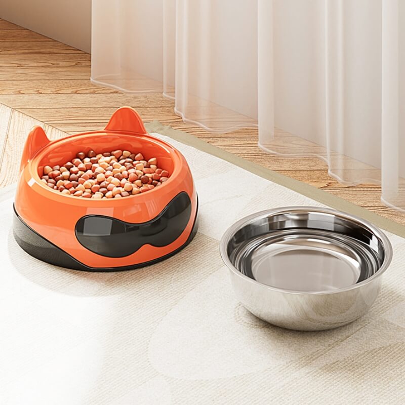 Large Capacity Easy-Clean Pet Bowl with Stainless Steel