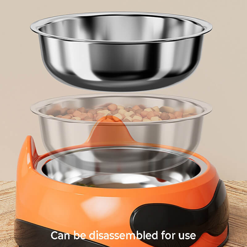 Large Capacity Easy-Clean Pet Bowl with Stainless Steel