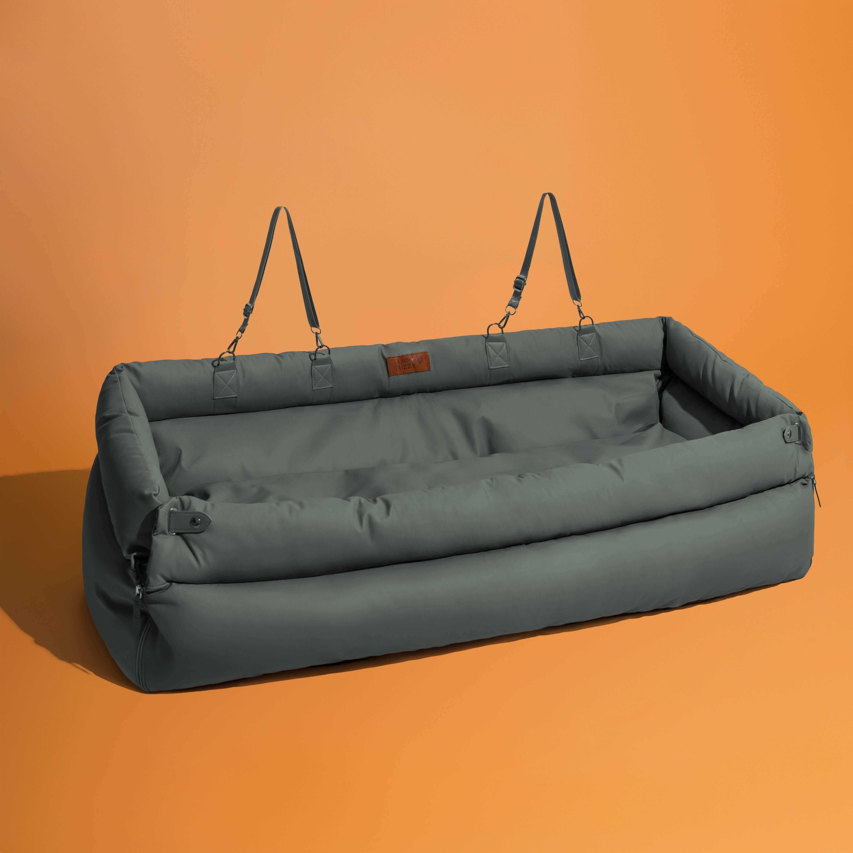 Cama elevadora para asiento de coche para perros de piel sintética de lujo - Urban Voyager