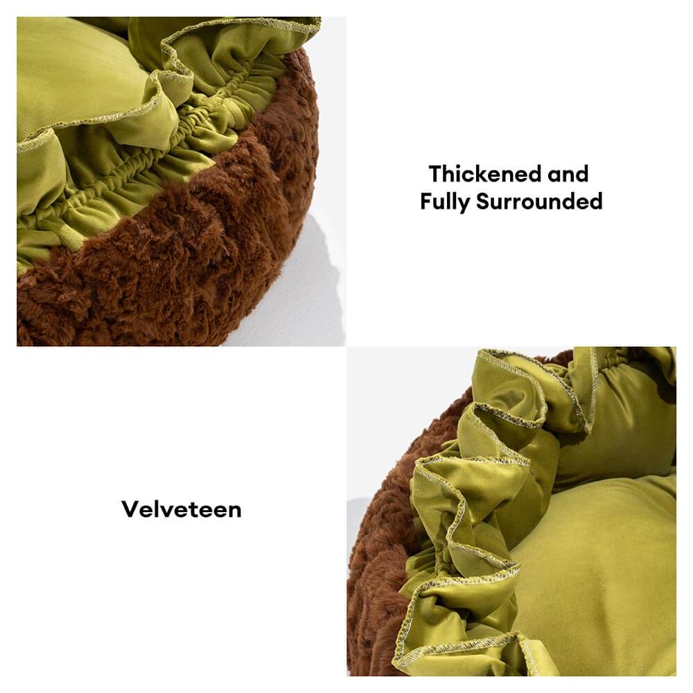 Nature-Inspired Adjustable Calming Dog Bed - Plush Nest