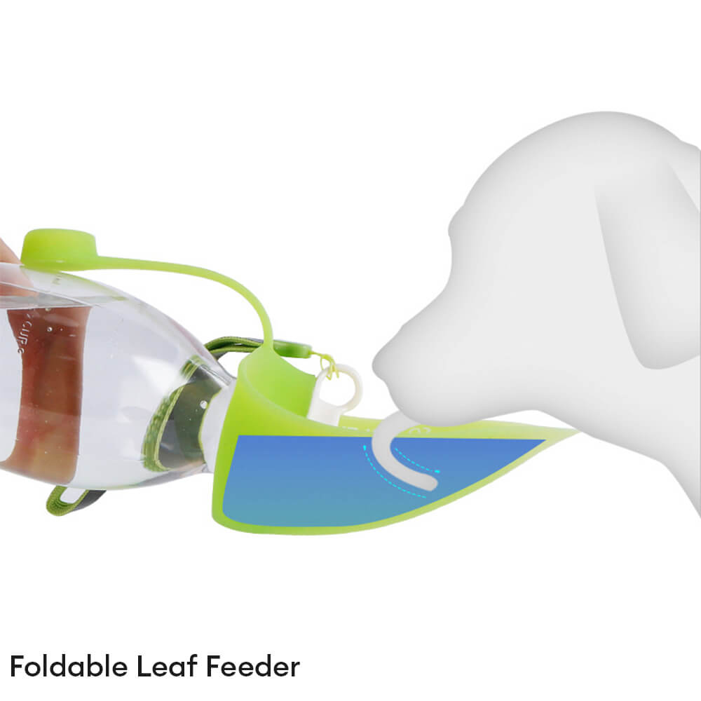 Portable Leaf-Shaped Outdoor Travel Water Dispenser Dog Water Bottle