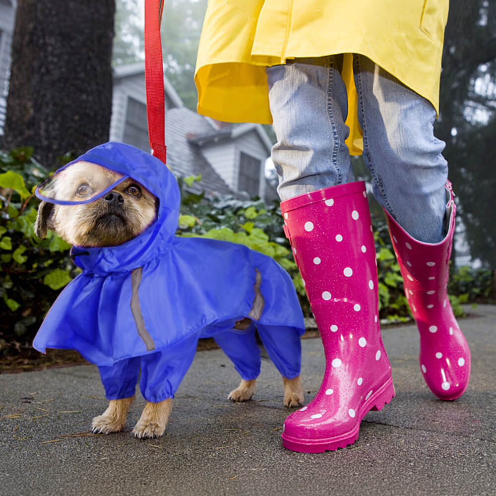 Chubasquero reflectante a prueba de viento e impermeable con capucha para perro