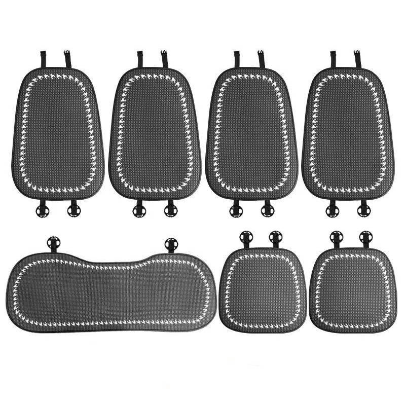 Deluxe Houndstooth Breathable Mesh Car Seat Cover Full Set