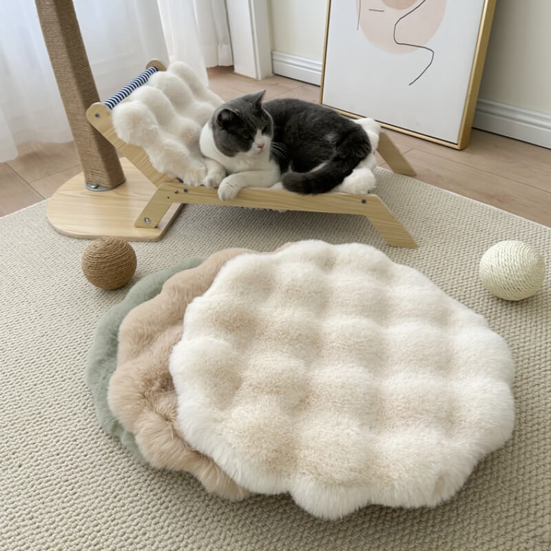 Soft Plush Warm Pet Sleeping Pad Round Dog Mat