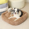 Square Striped Short Plush Fluffy Dog Bed for Small to Large Dogs’ Deep Rest