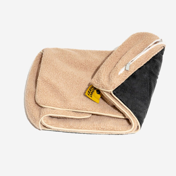 Tapa de la cama - Camino de doble capa de cordero a rayas de rayas de moda