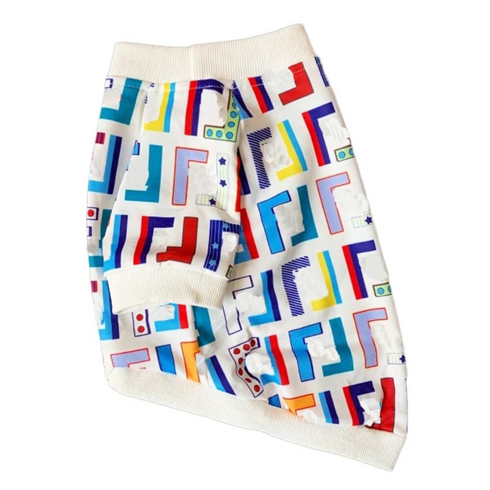 Geometric Patterned Dog Sweatshirts - Colorful and Trendy Pet Apparel