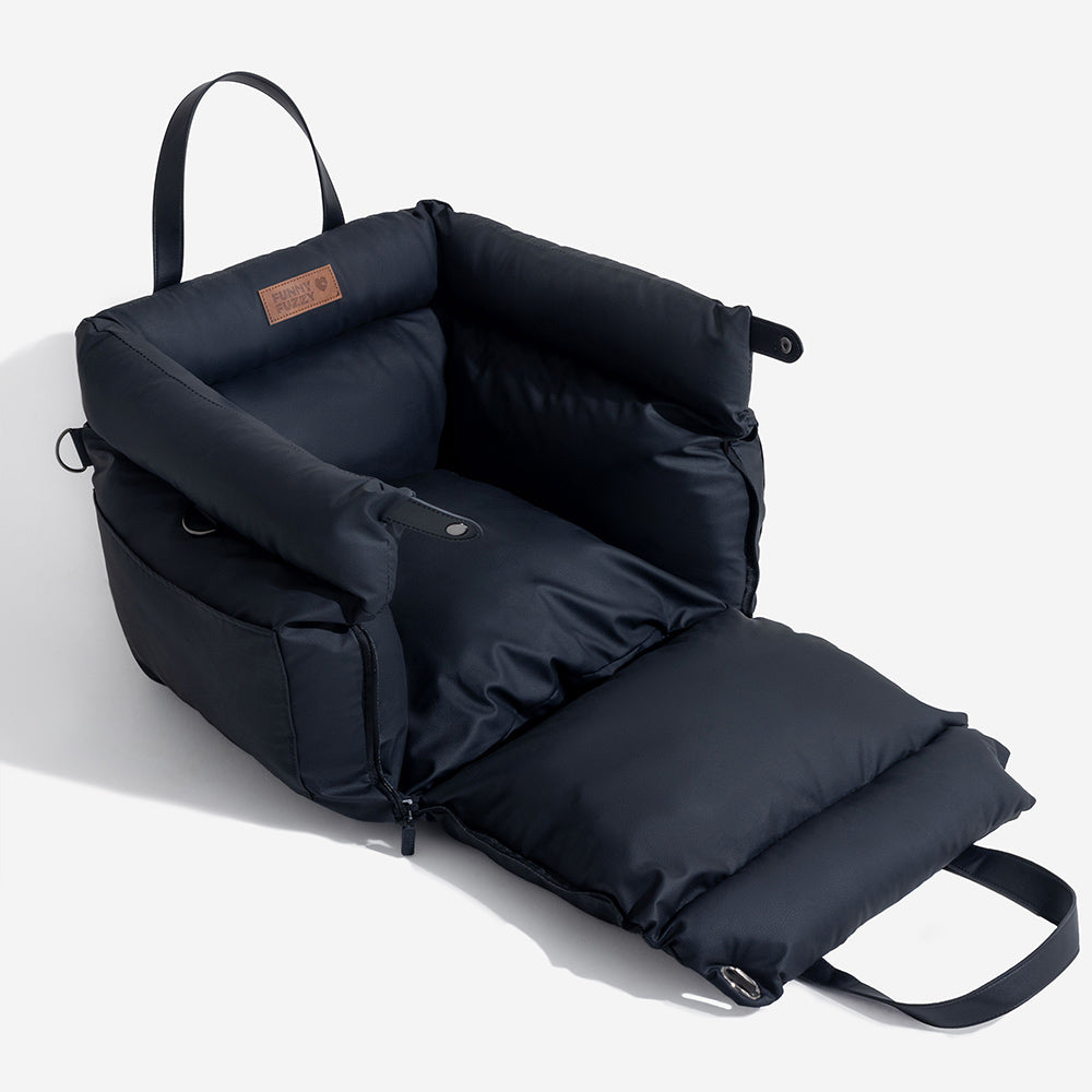 Cama elevadora para asiento de coche para perros de piel sintética de lujo - Urban Voyager