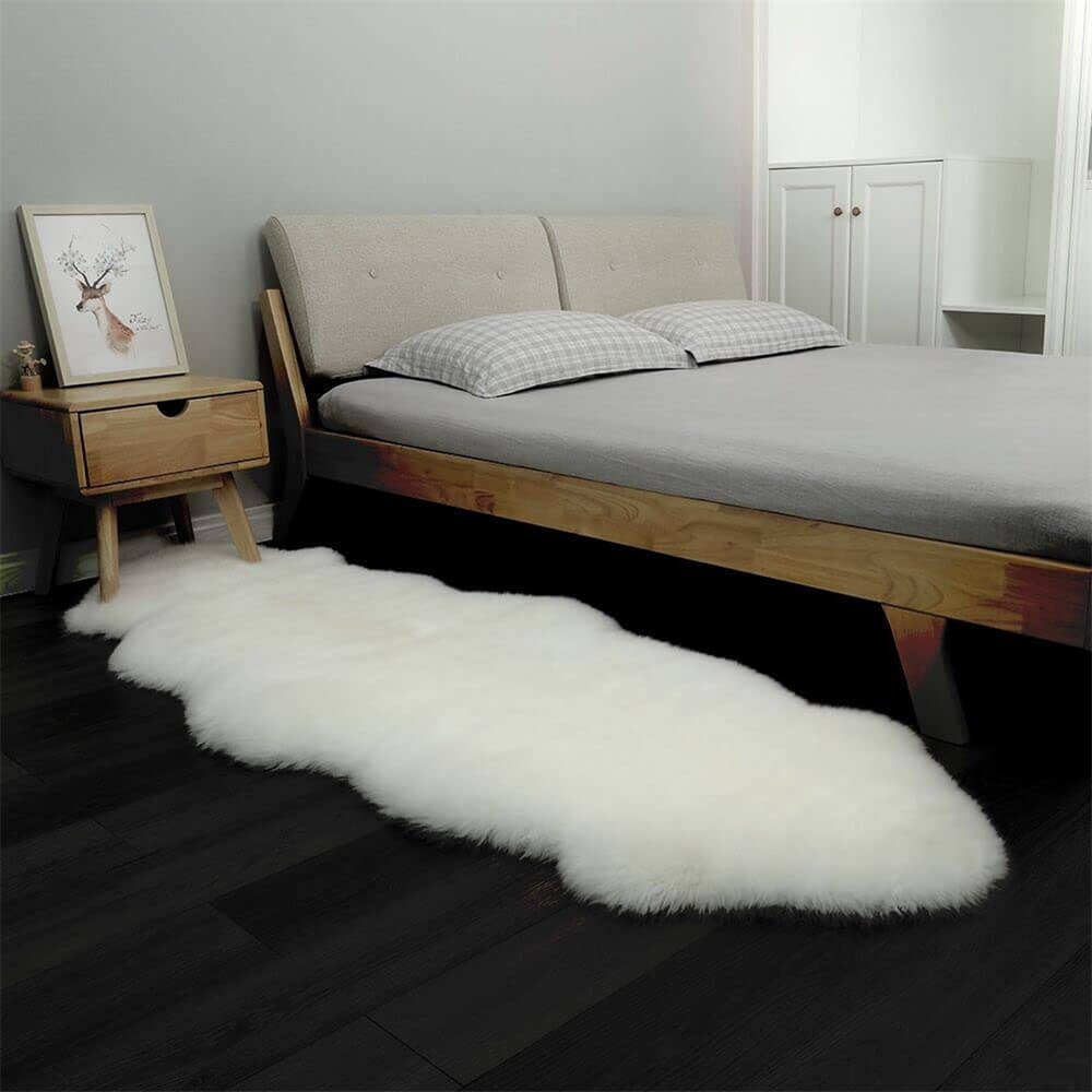 Long Plush Soft Irregular Cashmere Rug – Cozy Comfort for Your Home