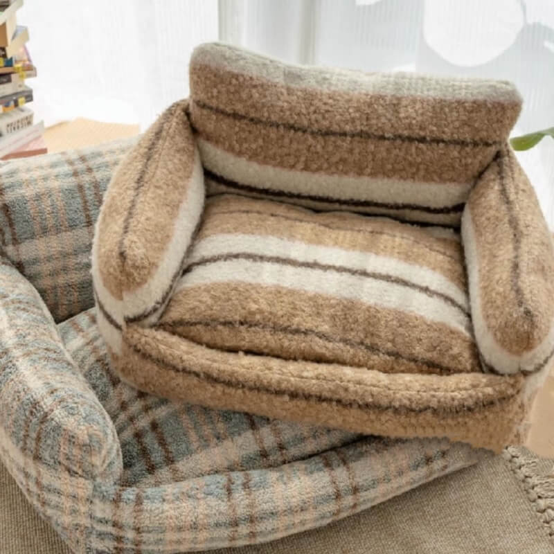 Canapé-lit confortable en peluche pour chien et chat Lazy Holiday