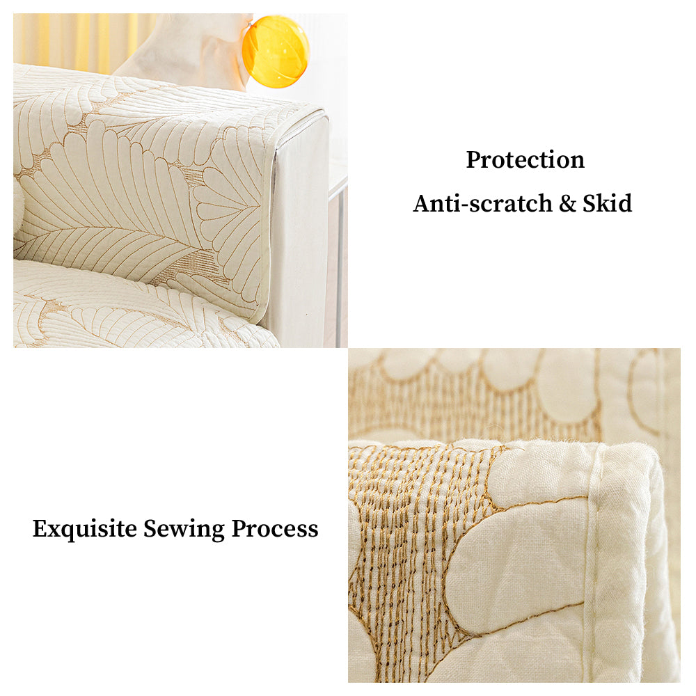 Tapis de canapé en forme de feuille, housse de Protection anti-rayures et antidérapante pour meubles