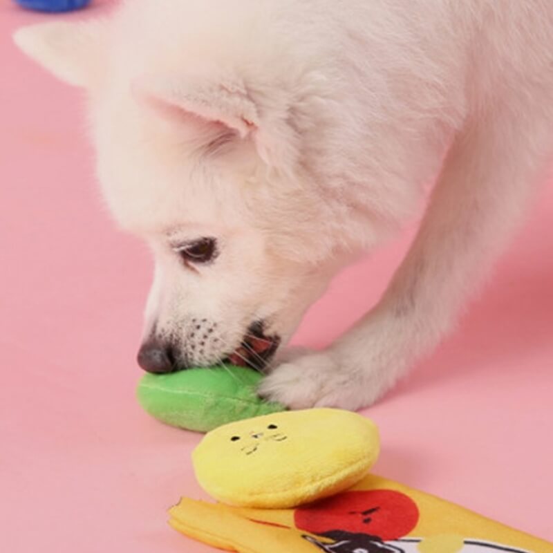 Jouets en peluche bonbons jouets alimentaires tibétains jouets pour chiens