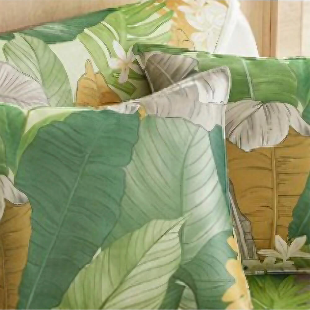 Tropische Blätter, kühlender, rutschfester Couchbezug