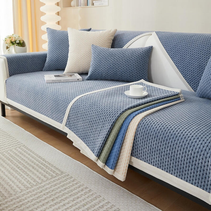 Orecchie di grano Modello Coperchio di divano anti-scratch Chenille