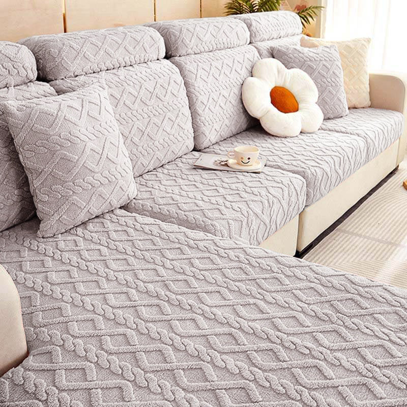 Full Wrap Soft Fleece Stretch Couch Cover