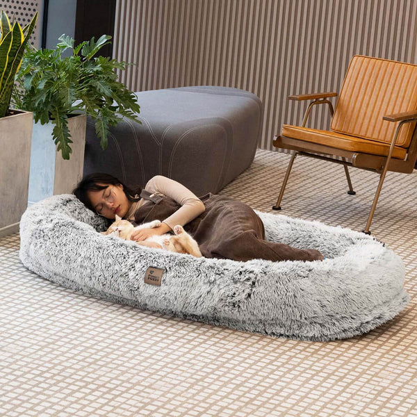 Luxury Super Large Sleep Deeper Oval Bed With Blanket - FUNNYFUZZY