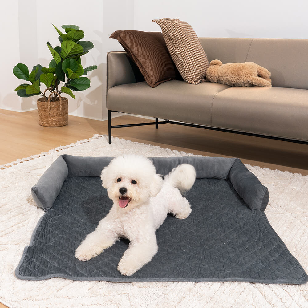 Housse de canapé pour lit de chien, protection de meubles apaisante et imperméable